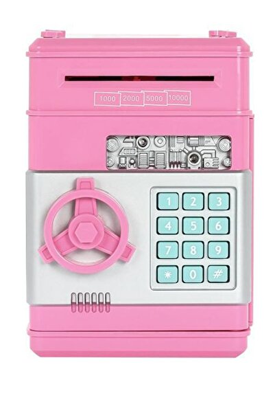 Ferminex Şifreli Otomatik Kağıt Para Alan Atm Kasa Kumbara Pembe