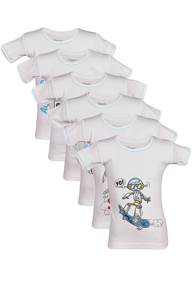 Onurel Tricou cu jumătate de mânecă pentru băiat, 6 piese, imprimat