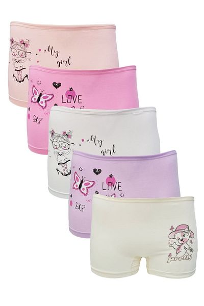 Onurel 5 Pack Patterned Girl's Boxers New
