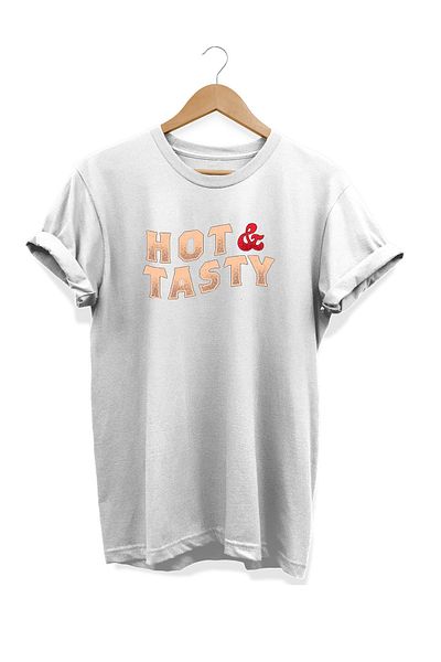 remonz Σειρά Food Hot And Tasty T-Shirt με στάμπα 100% βαμβακερό μεγάλο μέγεθος