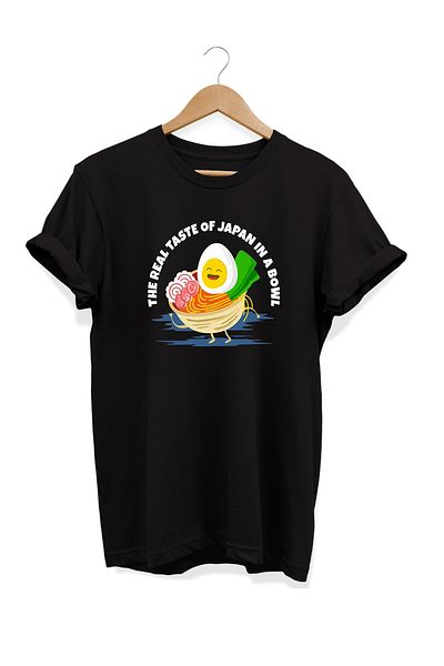 remonz Μπλουζάκι με στάμπα Ramen Series Food 100% Cotton Plus Size