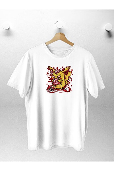 BM FASHION SHOP Zombi Pikachu majica sa širokim printom