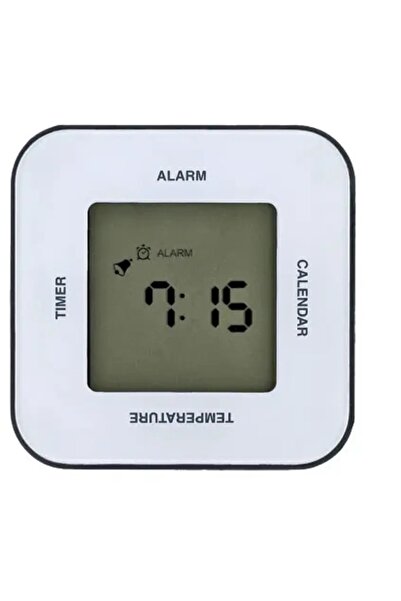 abnturk Four Direction Digital Clock \ Alarm Tarih Ve Saat Ayarlı Mini Masa S...
