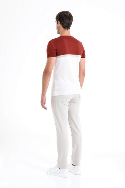 Hatemoğlu Πλεκτό μπλουζάκι με σχέδιο με κανονική εφαρμογή με λαιμόκοψη