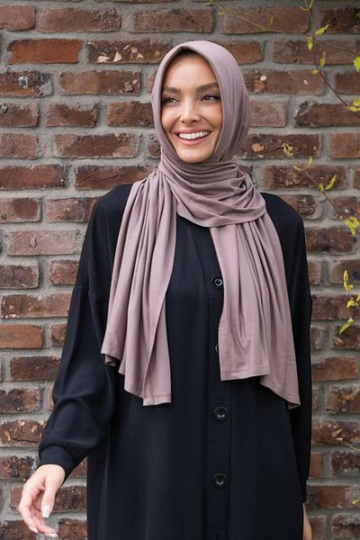 ELANS Combed Cotton Ready Practical Shawl Dark Mink