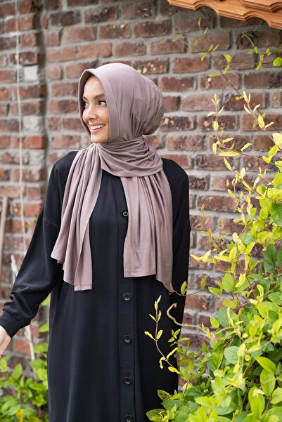 ELANS Combed Cotton Ready Practical Shawl Dark Mink