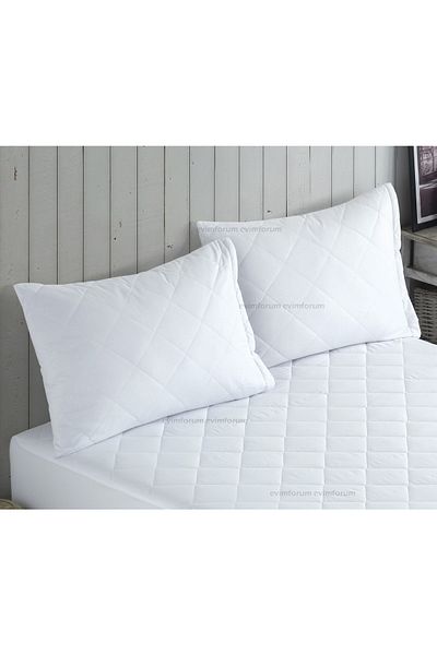 Bella Benita Sweat Absorbent 100% Cotton Quilted Pillow Case 2 Pieces
