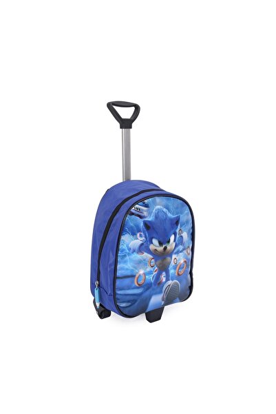 Mashotrend Çekçekli Parlak Sonic Anaokulu Çantası - Süper Sonik Kreş Çantası