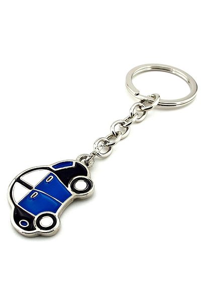 Solfera Vosvos Car Volkswagen Navy Blue Black Metal Keychain Kc971