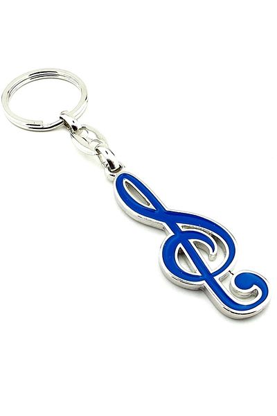 Solfera Navy Blue Colored Left Switch Music Metal Keychain Kc976