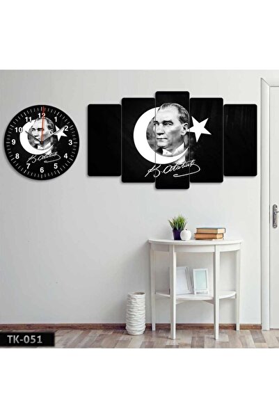 EVLOYA Atatürk, Ayyıldız, Kemal Atatürk - Tablo Saat Kombini