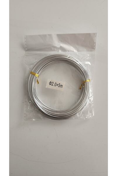 fundahobi Gümüş Renkli 2mm Tricotin Amigurumi Teli, El işi ve Hobi Malzemesi