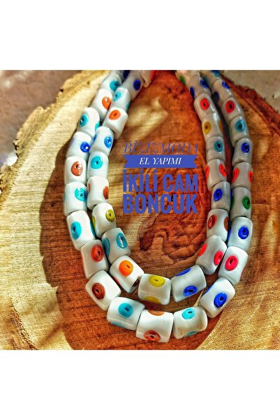 bizizmoda El Yapımı Iri Cam Boncuk Bodrum Kolye