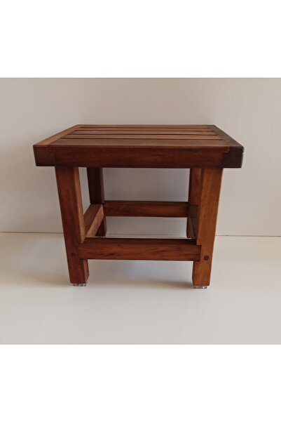 OBERS Iroko Tabure, 30x30x25cm Ağaç Tabure, Ağaç Oturak, Bahçe Taburesi Özel