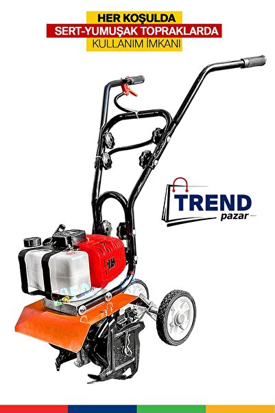 Genel Markalar Benzinli Turbo Motorlu Özel Mini Çapalama Makinası 52cc Hobi Küçük Bahçeler Ve Ağaç Dipleri Için