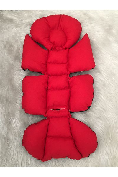 Jaju Baby Black Star-red Combination Baby Stroller Cushion