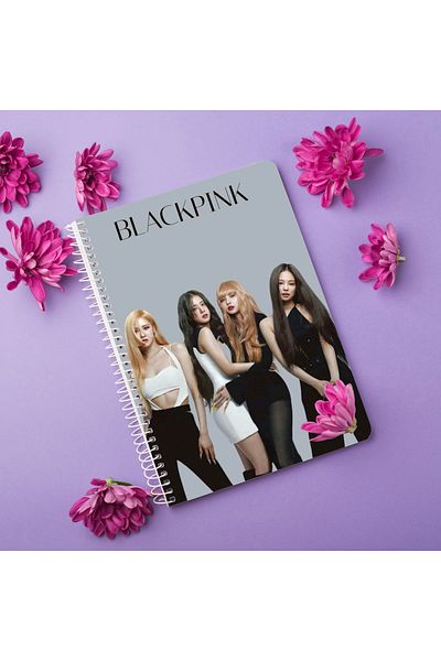 Walldeco Blackpink-2 Caiet MDF cu copertă din lemn fără linii