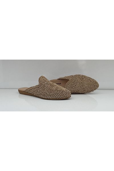 YILDIZ Straw Knitted Slippers