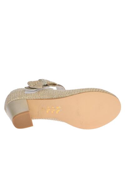 KARAMAZI Pantofi de balerină cu toc de 4 cm Kiko 752 Çupra Daily pentru fete, aurii