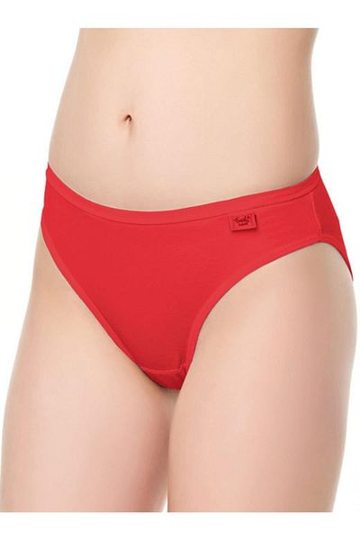 Tutku Chiloți bikini uni din elastan alb pentru femei, pachet de 6