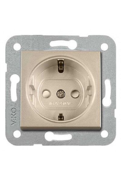 VİKO Artline Novella-trenda Bronze Child Proof Grounded Socket - Frameless