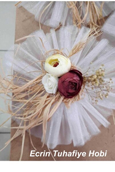 ecrin tuhafiye hobi Çiçekli Bohça & Bavul Süsü 5 Adet