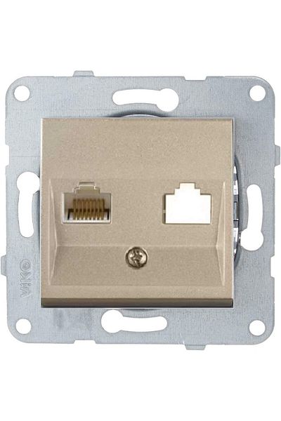 VİKO Artline Novella-Trenda Bronze Phone Numeris Socket Cat-3 - Frameless
