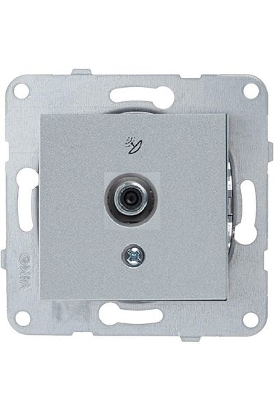 VİKO Artline Novella-trenda Silver Satellite Socket with F Connector - Frameless