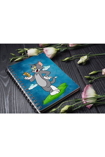 Walldeco Caiet Tom & Jerry din MDF cu copertă din lemn fără linii