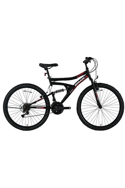 Bisan Mts 4300 24" Çift Amortisörlü Çocuk Bisikleti / Mat Siyah- Kırmızı