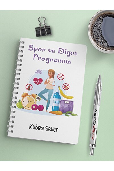 AYSA TASARIM Spor ve Diyet Program Takip Defteri