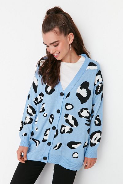 Trendyol Modest Cardigan - Blue - Regular fit
