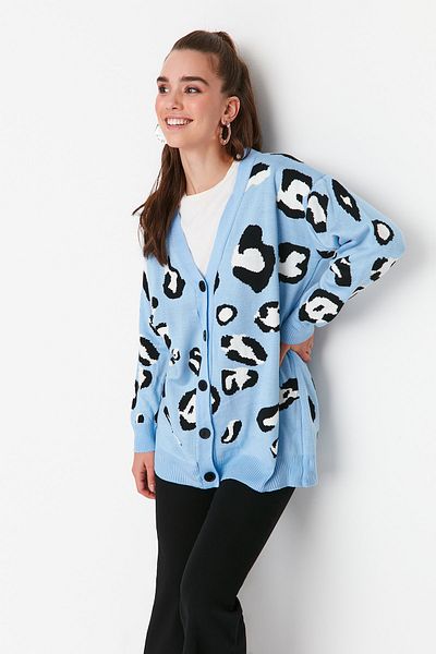 Trendyol Modest Cardigan - Blue - Regular fit