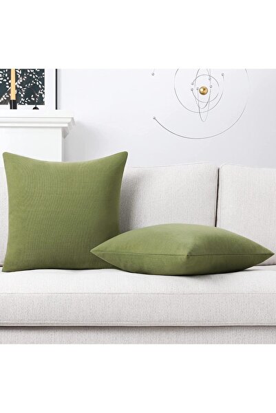 Cortibo Alaska Linen Throw Pillow Cover - Khaki