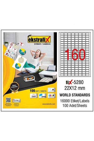 İnter Extrafix Fix-5280 Laser Label 22x12 Mm Q