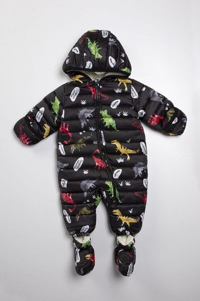 Baby snowsuit with top removable feet