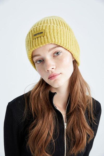 DeFacto Women's Woven Labeled Jacquard Knitwear Beret