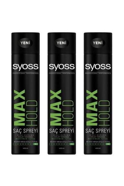 Syoss -Max Hold Sprey 3 X 400 Ml. Max Hold Sprey X3