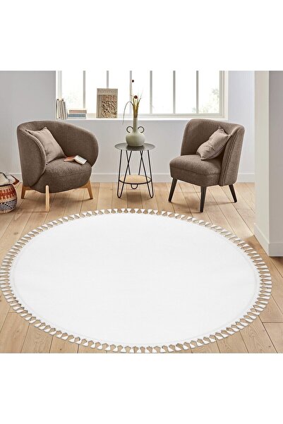 MACRO HOME Comfort Peluş Puffy Lux Beyaz