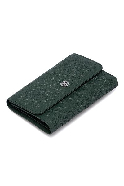 Tergan Green Leather Women's Wallet 05788n8u
