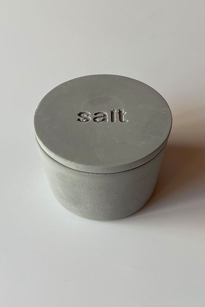 sin istanbul Concrete Salt Shaker with Lid Gray