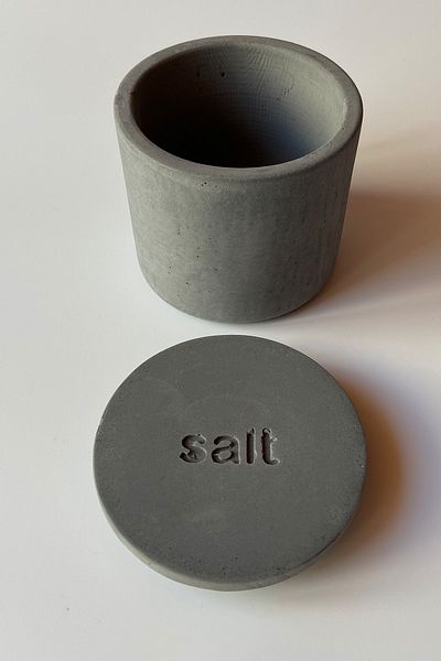 sin istanbul Concrete Salt Shaker with Lid Anthracite