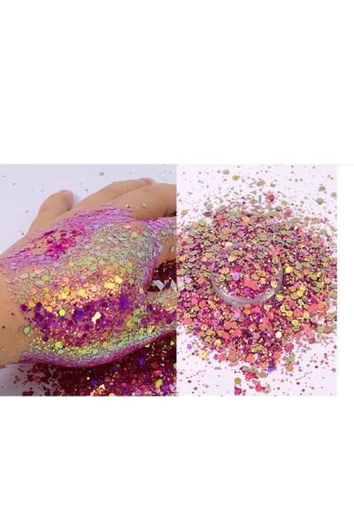 Sirius Hobi Epoksi Reçine Angel Wishes Tırnak Makyaj Chunky Glitter 8 gr Hologramlı Sim 2x4gr Kutulu