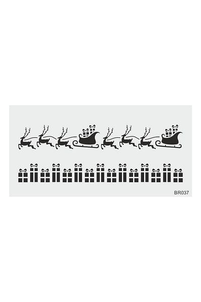 STENCİLTASARIM Stencil Design Br037- Decorative Wall, Item, Tile, Fabric Painting Templates 15x30 Cm