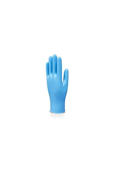 Beybi Powder-Free Blue Nitrile Gloves - Size M (medium) - 5 Pack of 100 5x100