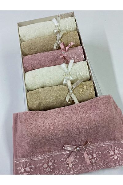 AYHANHOME Комплект от 6 подаръчни кухненски кърпи с кадифена панделка 30x50 Dowry