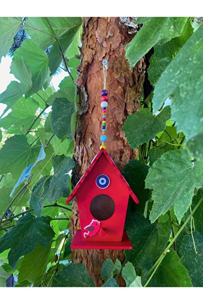 yağmur sanat Kuş Yuvalık Ahşap Kuş Yuvası Dekoratif -kuş Evi
