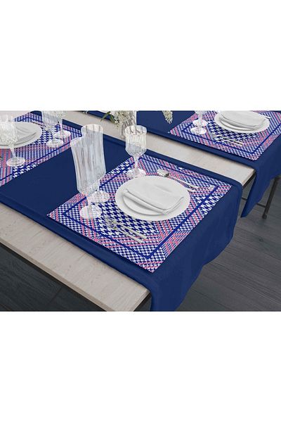 The Mia Set de 6 servicii americane în carouri - 50x35 cm