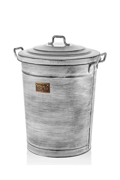 The Mia Galvaniz Stone Gri 60lt 50x47cm Çamaşır Sepeti Stn0006