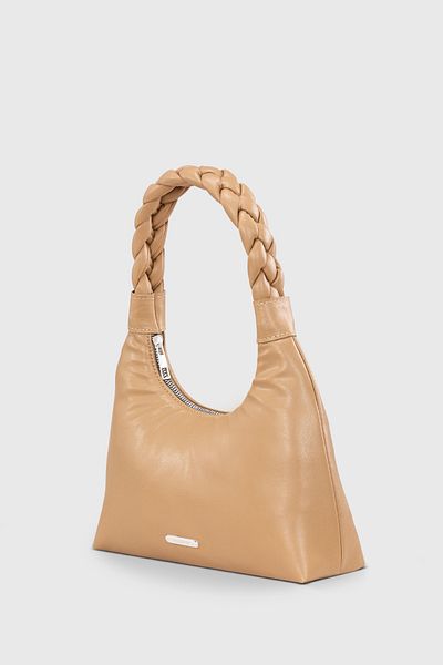Housebags Γυναικεία Κρεμ πλεκτή τσάντα Baguete 215
